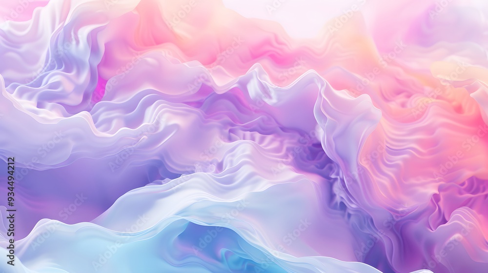 Poster abstract mixture of soft pastel colors to create a dreamy 3d background ai generated illustration