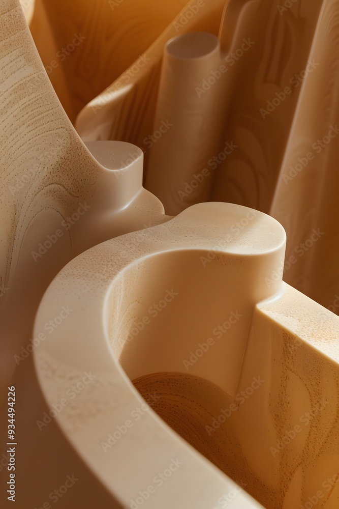 Aufkleber abstract monumental shapes with macro details in a cinematic and minimalist setting ai generated ill