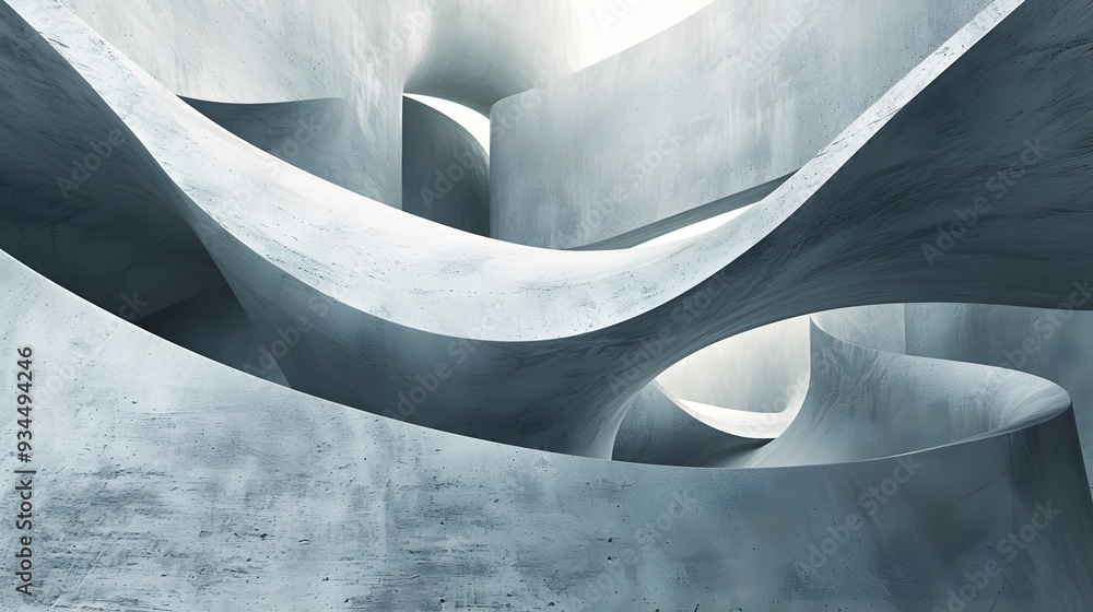 Aufkleber abstract monumental shapes with macro details in a cinematic and minimalist setting ai generated ill