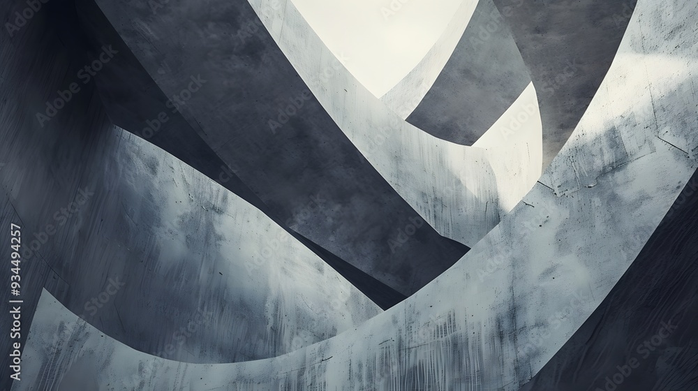 Aufkleber abstract monumental shapes with macro details in a cinematic and minimalist setting ai generated ill