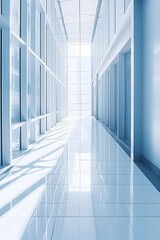 Obraz premium Abstract representation of a minimalist corporate office design AI generated illustration