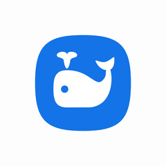 whale ocean animal icon sign