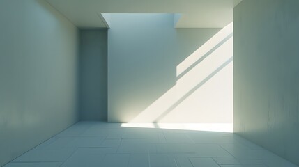 Obraz premium Artificial room mockup showing the interplay of light and shadows AI generated illustration