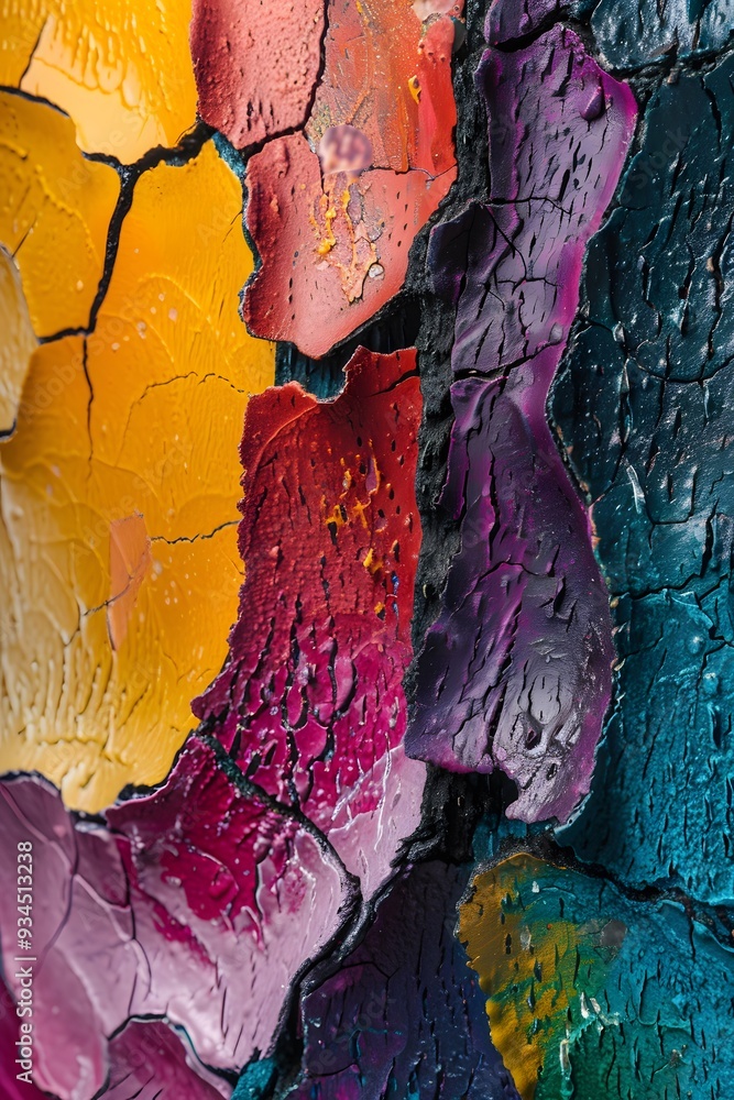 Poster background of an abstract macro-scale multicolored surface texture ai generated illustration