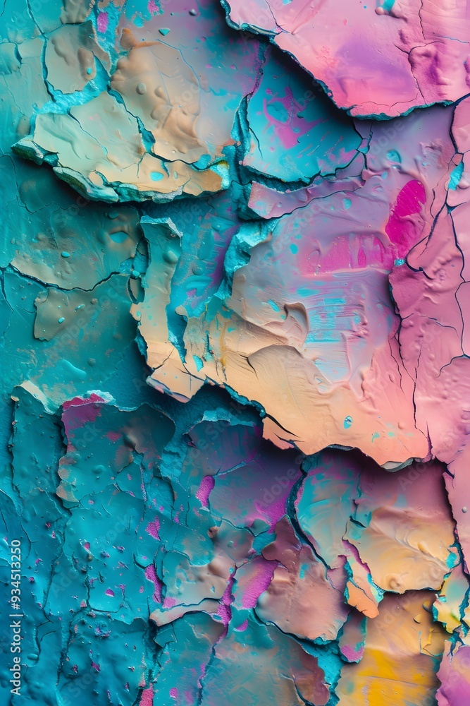 Poster background of an abstract macro-scale multicolored surface texture ai generated illustration