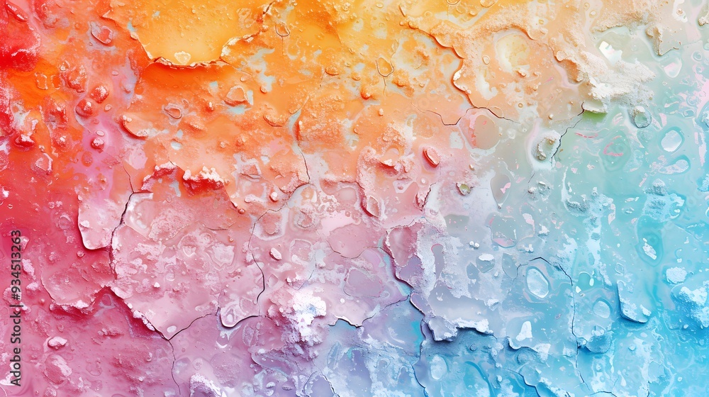 Poster background of an abstract macro-scale multicolored surface texture ai generated illustration