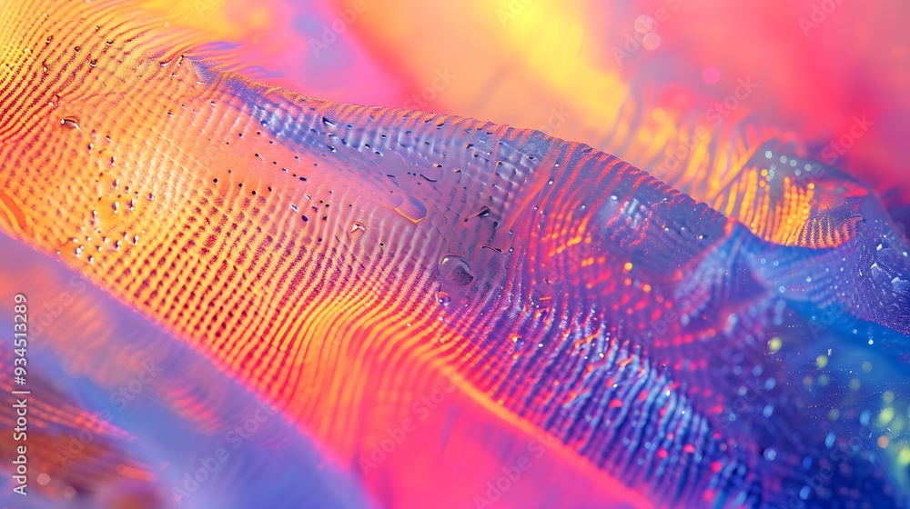 Poster background of an abstract macro-scale multicolored surface texture ai generated illustration