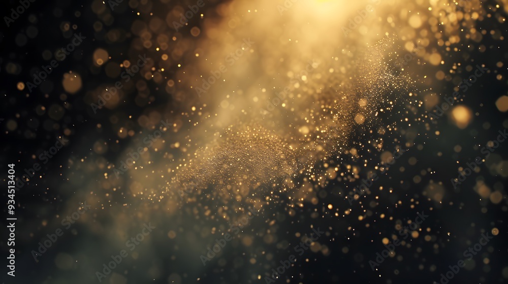 Poster background showing a cinematic macro shot of dust particles floating in the light ai generated illus