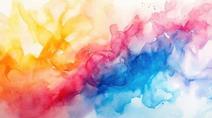 Fototapeta premium Watercolor depiction of vibrant hues in liquid