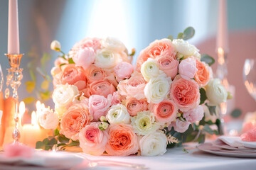 heart-shaped flower arrangement on a table celebrate 