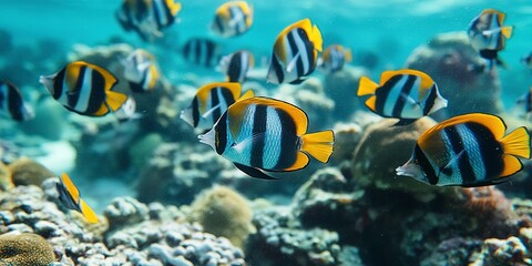 caesionidae shoal vacation animal aquarium aquatic atoll bench stripes coral water exotically rifleman group lagoon maldives sailor sea swim nature many ocean heaven diving fish reef submarine