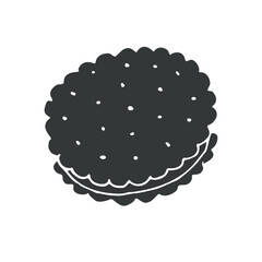 Vector hand drawn sketch doodle cookie isolated on white background