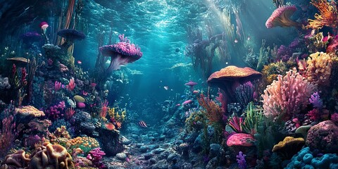 Subaquatic Hallucinations - Hallucinogenic underwater scene