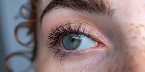 Beauty salon expert provides lash lamination and tinting for a stunning client, including eyelash extensions and lifts.