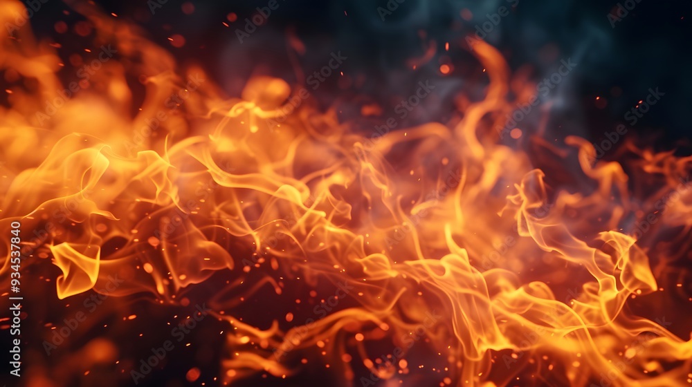 Poster cinematic abstract background using a minimalist macro view of a flame ai generated illustration