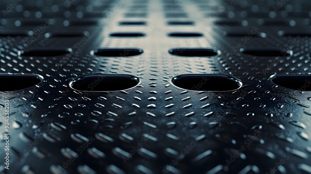 Poster cinematic backdrop of a metallic surface with minimum elements ai generated illustration