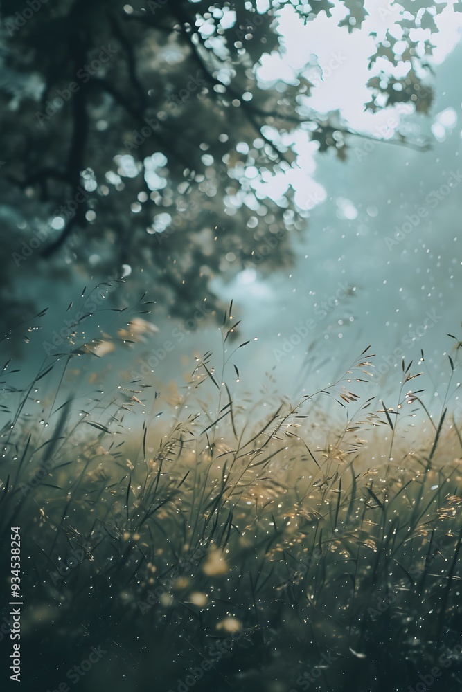 Poster cinematic background of a dreamlike landscape with minimal inputs and a macro view ai generated illu