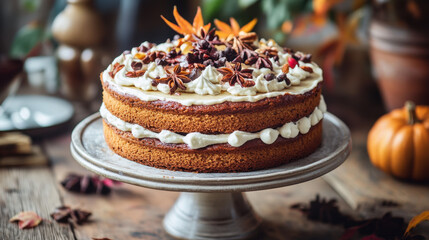 Autumnal spiced cake