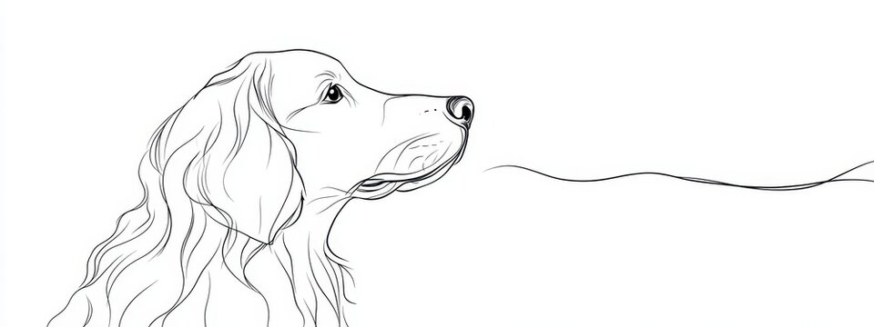 recommend clip art: Dog line one art outline continuous pet puppy animal silhouette. Line illustration one dog drawing abstract dachshund happy sketch icon doodle simple shape white cute logo toy labrador background.