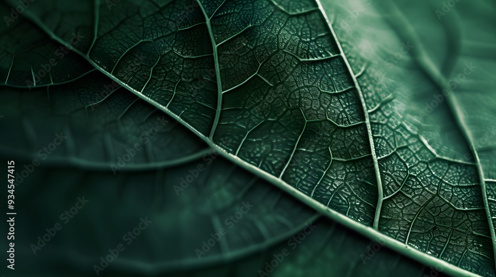 Poster cinematic minimalistic interpretation of the veins of a leaf in macro view ai generated illustration