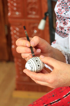Europe, Romania. Bukovina, Moldovita, Renowned for painted eggs decorative for Easter holidays.