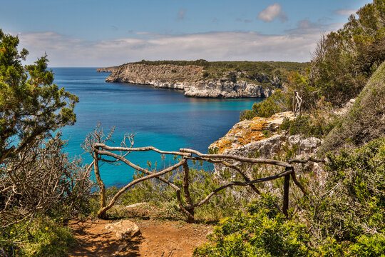 Spain, Menorca. Cliffside view.
