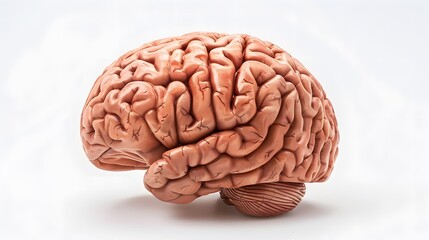 Obraz premium human brain on white background. 