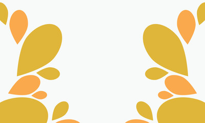 Abstract background with orange and yellow leaves illustration.