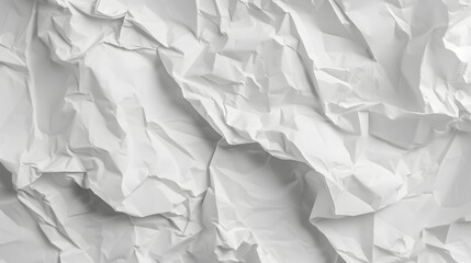 Obraz premium Close-up of a crumpled white piece of paper AI generated illustration