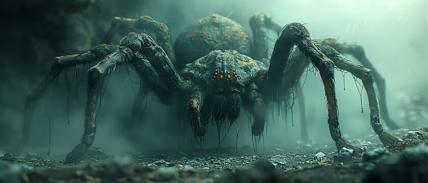 halloween monster giant spider