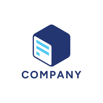Data Cube Letter F Logo