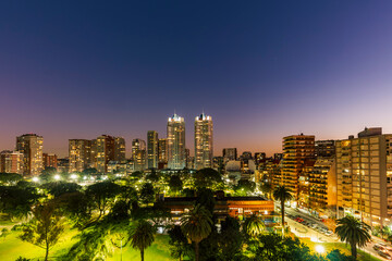 View of Las Heras park, Buenos Aires, Argentina.