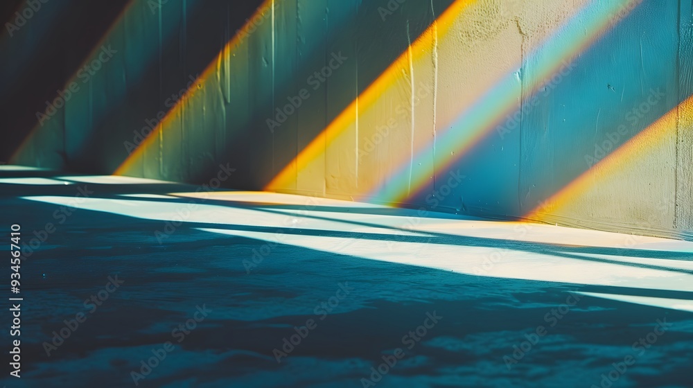 Poster close-ups of light rays filtering through a prism for a minimalistic abstract background ai generate