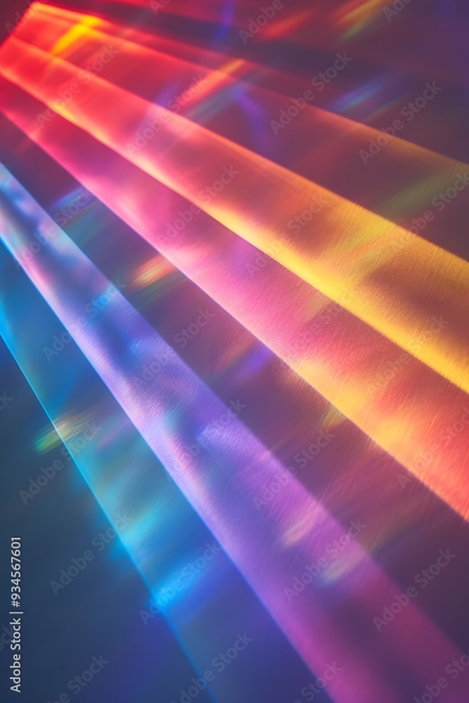 Poster close-ups of light rays filtering through a prism for a minimalistic abstract background ai generate