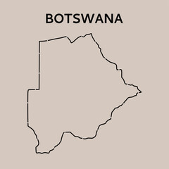 Botswana outline map. Abstract design, vector illustration	