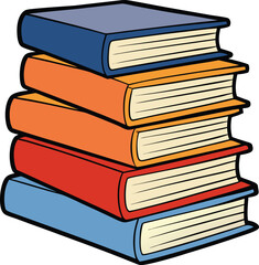 Stack of Books. Vector