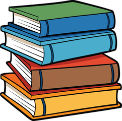 Stack of Books. Vector