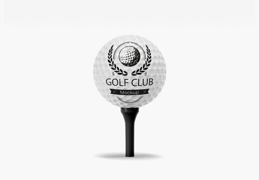 Golf Ball and Tee Set Mockup