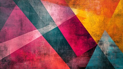 Fototapeta premium Abstract geometric pattern with bold colors. Modern art.