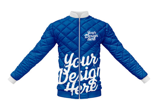 Quilted Jacket Mockup - Front View