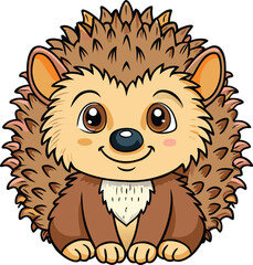 Cute Hedgehog vector cartoon illustration