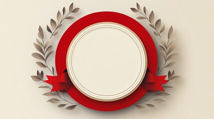 Award certificate, elegant border with text copy space, flat design illustration