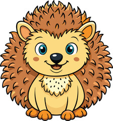 Cute Hedgehog vector cartoon illustration