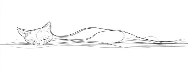 Cat continuous line one animal outline illustration drawing art pet. Cat continuous line draw logo sketch black two face abstract cute profile silhouette white contour simple linear design kitten.