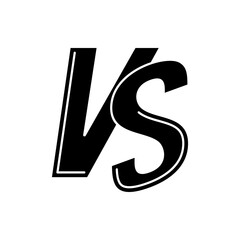 VS versus icon. vector isolated on white background, simple and modern design.