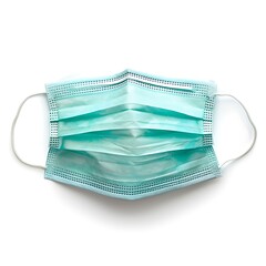Surgical mask isolated on white background.