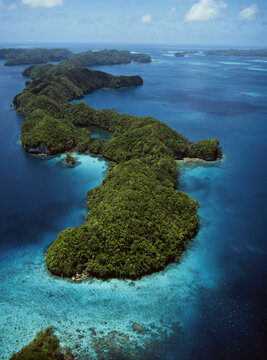 Palau, Micronesia, Aerial view of Rock Island (Large format sizes available)