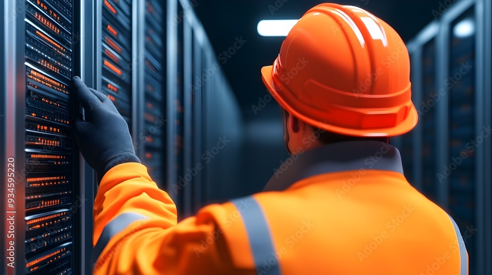 Poster technician maintains computing server infrastructure for optimal performance