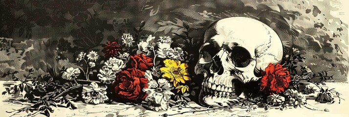 Sugar skull calavera for day of the dead