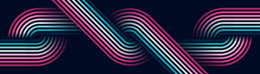 Abstract blue pattern concept geometric lines on dark blue background